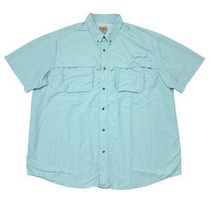 LL‎ Bean Fishing Shirt Mens Size XXL Blue Vented Breathable Camping Outdoors